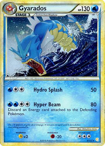 004 / 123 Gyrados rara foil (EN) -NEAR MINT-