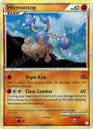005 / 123 Hitmontop rara foil (EN) -NEAR MINT-