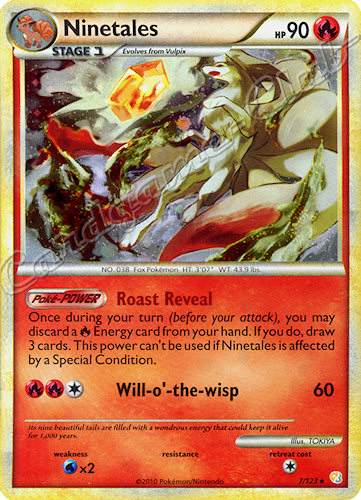 007 / 123 Ninetales rara foil (EN) -NEAR MINT-