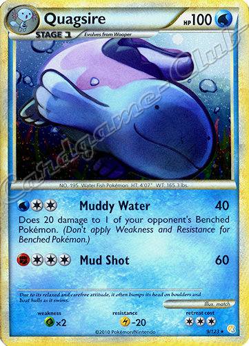 009 / 123 Quagsire rara foil (EN) -NEAR MINT-
