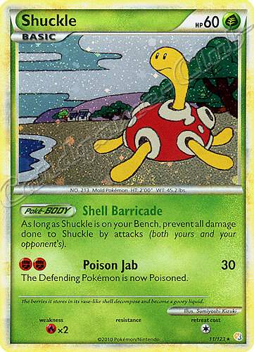 011 / 123 Shuckle rara foil (EN) -NEAR MINT-