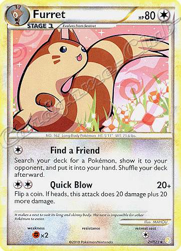021 / 123 Furret rara (EN) -NEAR MINT-