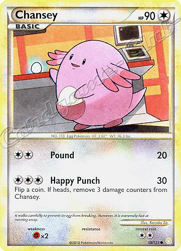 058 / 123 Chansey comune (EN) -NEAR MINT-
