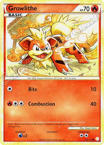 065 / 123 Growlithe comune (EN) -NEAR MINT-