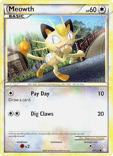 075 / 123 Meowth comune (EN) -NEAR MINT-