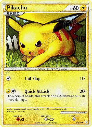 078 / 123 Pikachu comune (EN) -NEAR MINT-