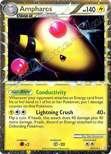 105 / 123 Ampharos rara prime foil (EN) -NEAR MINT-