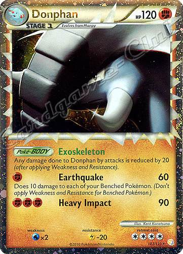 107 / 123 Donphan rara prime foil (EN) -NEAR MINT-