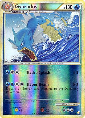 004 / 123 Gyrados rara foil reverse (EN) -NEAR MINT-