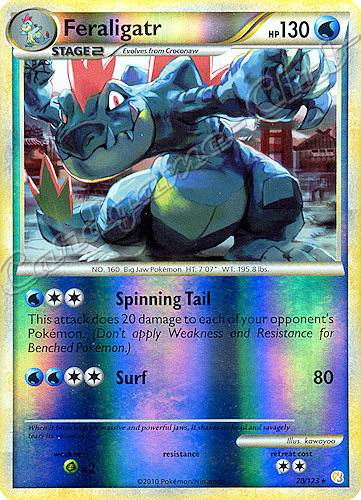 020 / 123 Feraligatr rara foil reverse (EN) -NEAR MINT-