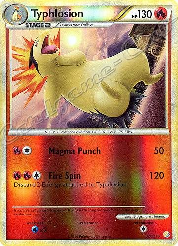 032 / 123 Typhlosion rara foil reverse (EN) -NEAR MINT-
