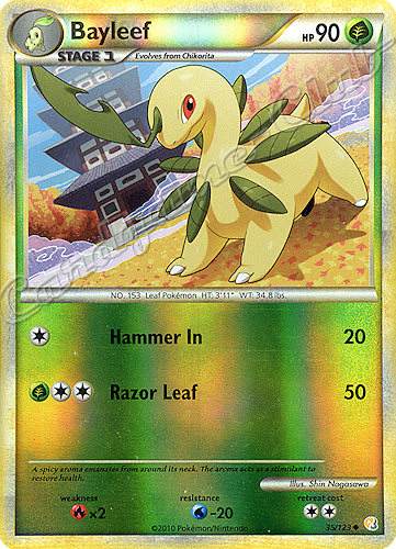035 / 123 Bayleef non comune foil reverse (EN) -NEAR MINT-