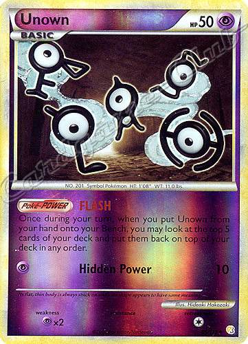 055 / 123 Unown non comune foil reverse (EN) -NEAR MINT-
