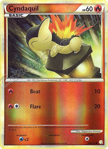 061 / 123 Cyndaquil comune foil reverse (EN) -NEAR MINT-