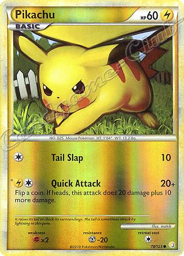 078 / 123 Pikachu comune foil reverse (EN) -NEAR MINT-