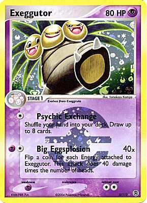 005 / 112 Exeggutor rara foil speciale (EN) -NEAR MINT-
