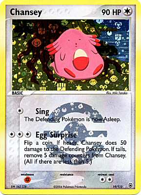 019 / 112 Chansey rara foil speciale (EN)  -PLAYED-