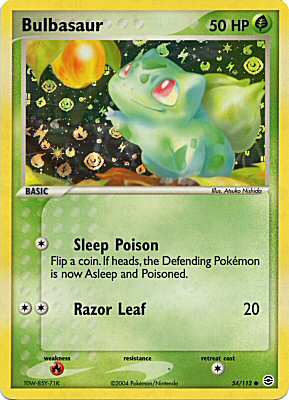 054 / 112 Bulbasaur comune foil speciale (EN) -NEAR MINT-