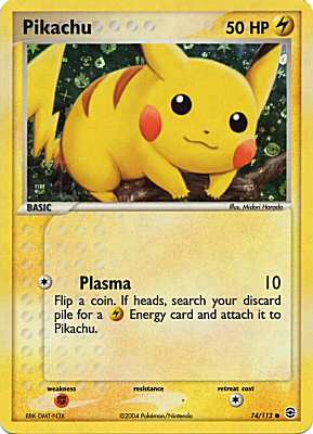 074 / 112 Pikachu comune foil speciale (EN) -NEAR MINT-