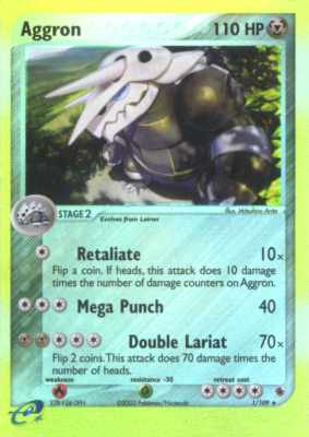 001 / 109 Aggron rara foil reverse (EN) -NEAR MINT-