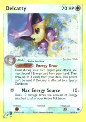 005 / 109 Delcatty rara foil reverse (EN) -NEAR MINT-