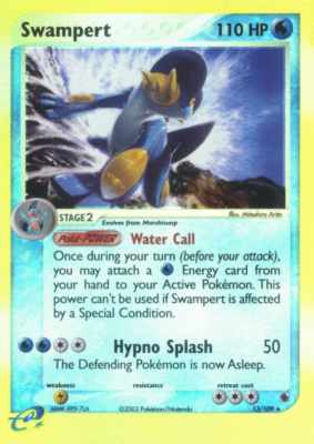 013 / 109 Swampert rara foil reverse (EN) -NEAR MINT-