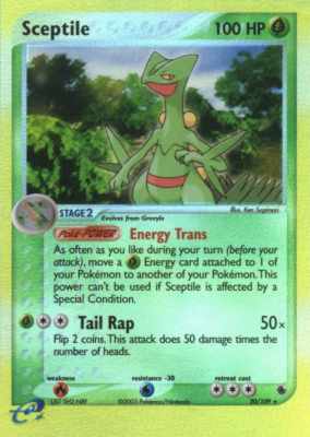 020 / 109 Sceptile rara foil reverse (EN) -NEAR MINT-
