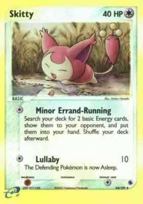 044 / 109 Skitty non comune foil reverse (EN)  -PLAYED-
