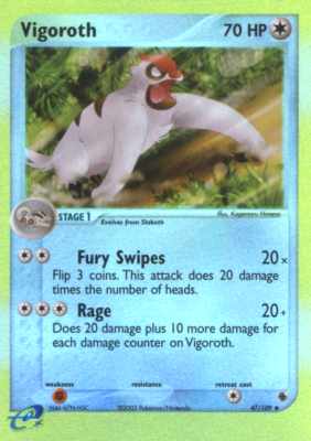 047 / 109 Vigoroth non comune foil reverse (EN) -NEAR MINT-