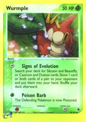 078 / 109 Wurmple comune foil reverse (EN) -NEAR MINT-
