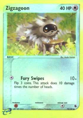 079 / 109 Zigzagoon comune foil reverse (EN) -NEAR MINT-