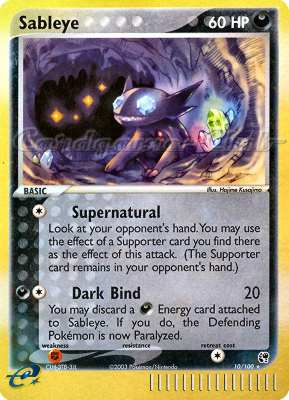 010 / 100 Sableye rara foil reverse (EN) -NEAR MINT-