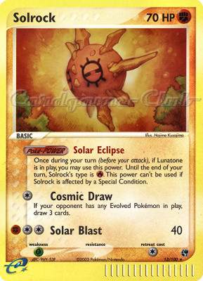 013 / 100 Solrock rara foil reverse (EN) -NEAR MINT-