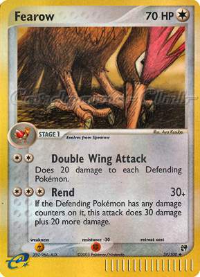 037 / 100 Fearow non comune foil reverse (EN) -NEAR MINT-