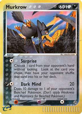 047 / 100 Murkrow non comune foil reverse (EN) -NEAR MINT-