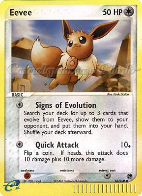 063 / 100 Eevee comune foil reverse (EN) -NEAR MINT-