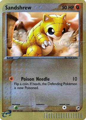 075 / 100 Sandshrew comune foil reverse (EN) -NEAR MINT-