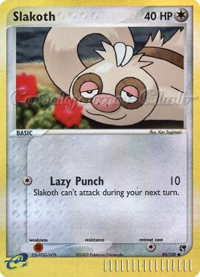 080 / 100 Slakoth comune foil reverse (EN) -NEAR MINT-
