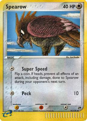 081 / 100 Spearow comune foil reverse (EN) -NEAR MINT-