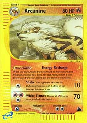 003 / 144 Arcanine rara foil reverse (EN) -NEAR MINT-