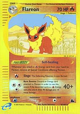 008 / 144 Flareon rara foil reverse (EN) -NEAR MINT-