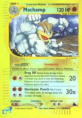 016 / 144 Machamp rara foil reverse (EN) -NEAR MINT-