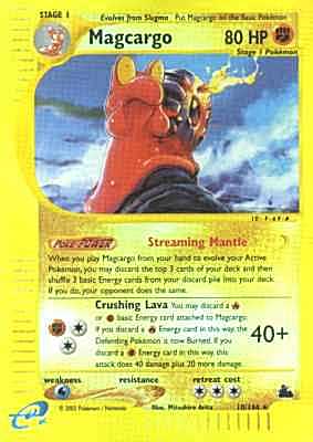 018 / 144 Magcargo F- 69 rara foil reverse (EN) -NEAR MINT-