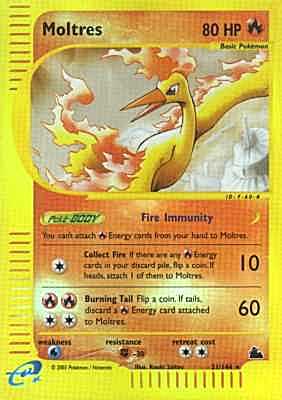 021 / 144 Moltres rara foil reverse (EN) -NEAR MINT-