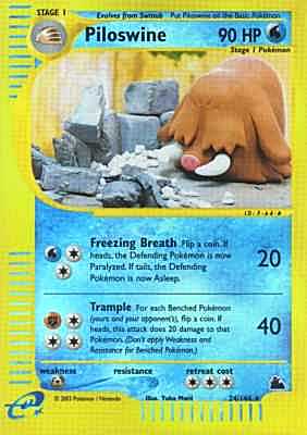 024 / 144 Piloswine rara foil reverse (EN) -NEAR MINT-