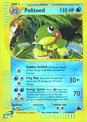 025 / 144 Politoed rara foil reverse (EN) -NEAR MINT-