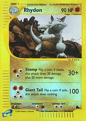 029 / 144 Rhydon rara foil reverse (EN) -NEAR MINT-