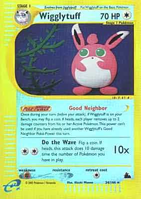 034 / 144 Wigglytuff rara foil reverse (EN) -NEAR MINT-