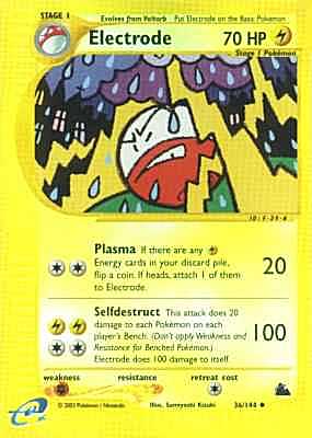 036 / 144 Electrode non comune foil reverse (EN) -NEAR MINT-