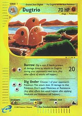 052 / 144 Dugtrio comune foil reverse (EN) -NEAR MINT-